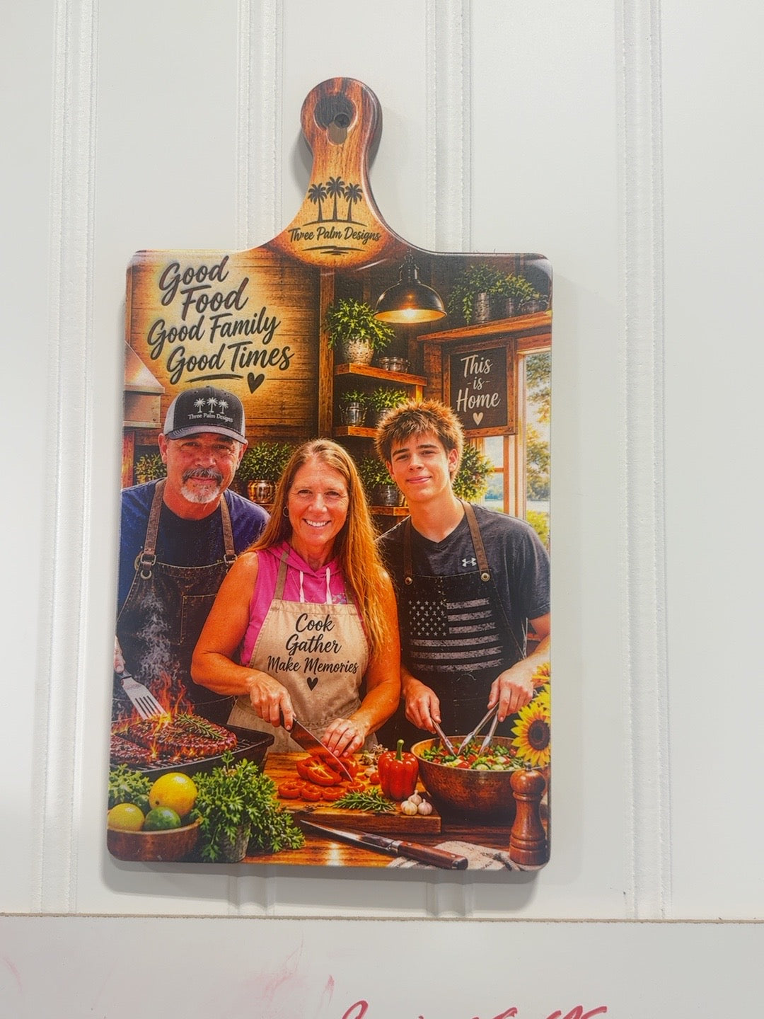 Personalized full color photo cutting board