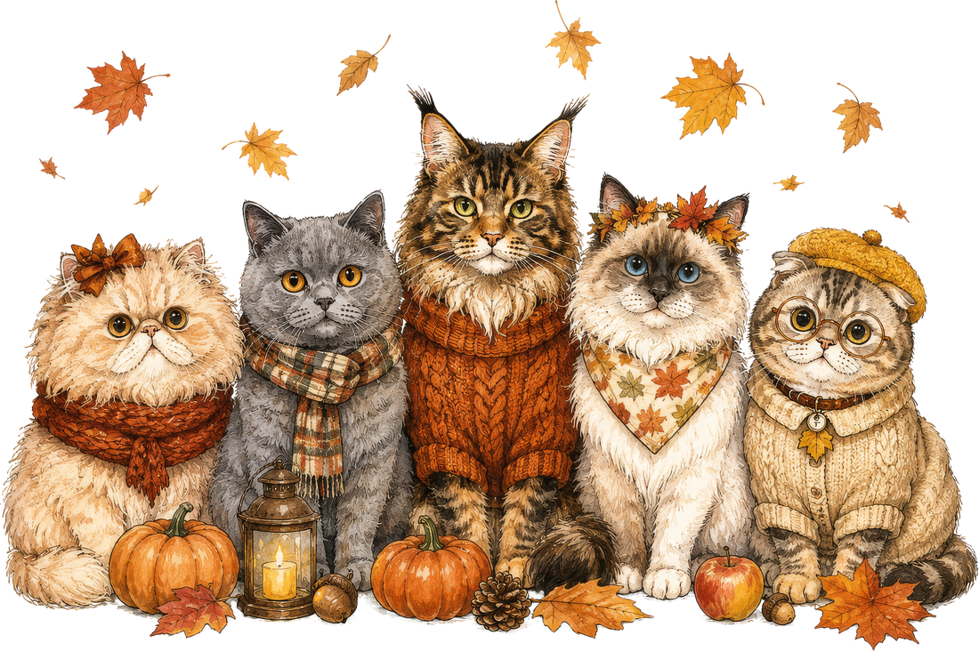 Cozy Fall Cat Lineup