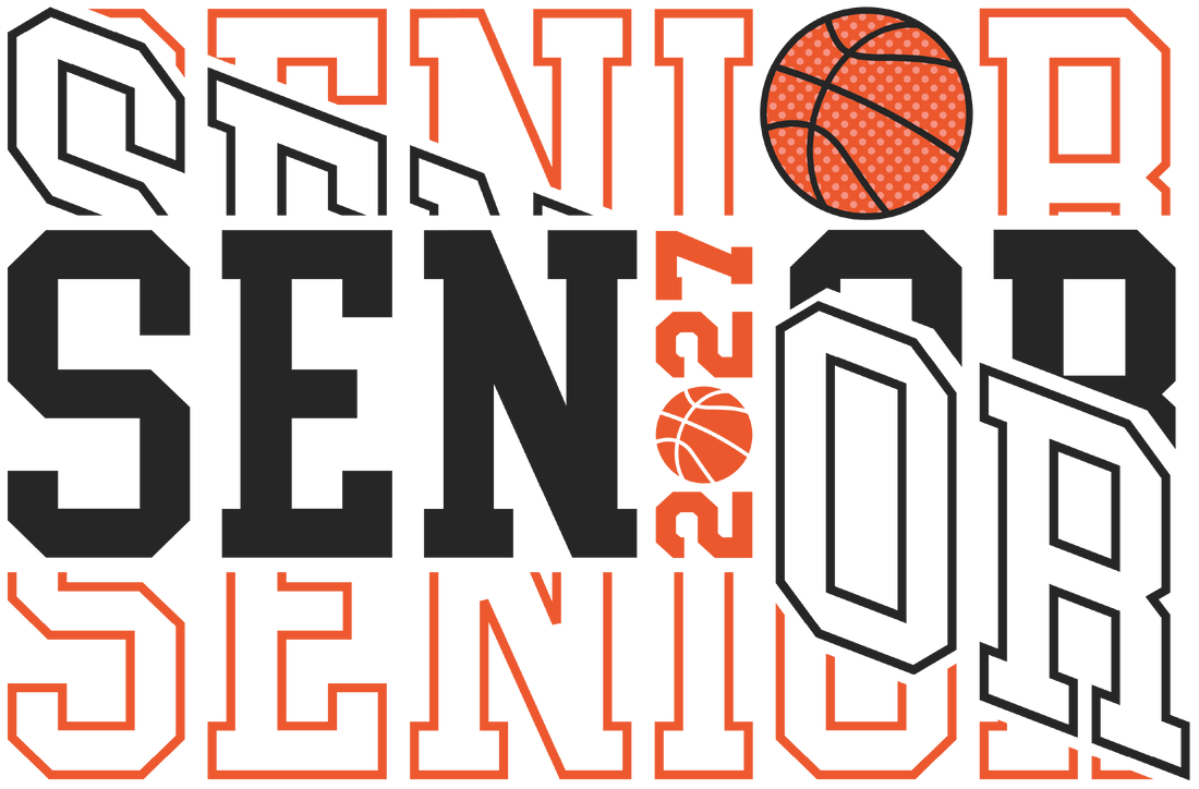 Senior 2025 Basketball Geometric Design