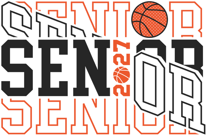 Senior 2025 Basketball Geometric Design