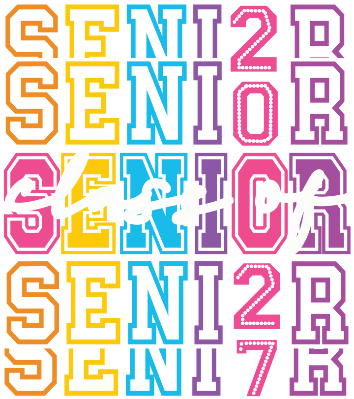 Senior 2024 Colorful Stack Design