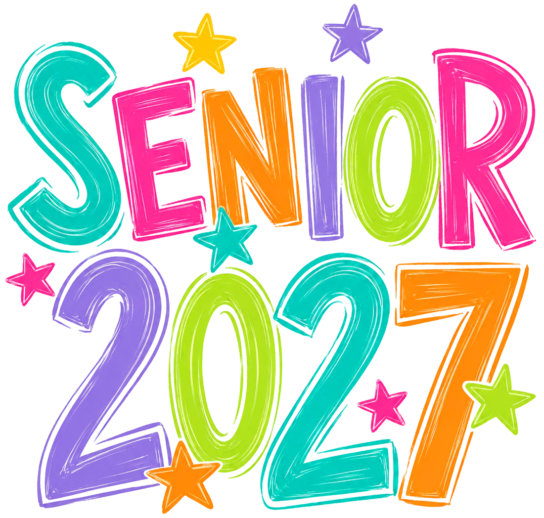 Senior 2027 Bright Doodle