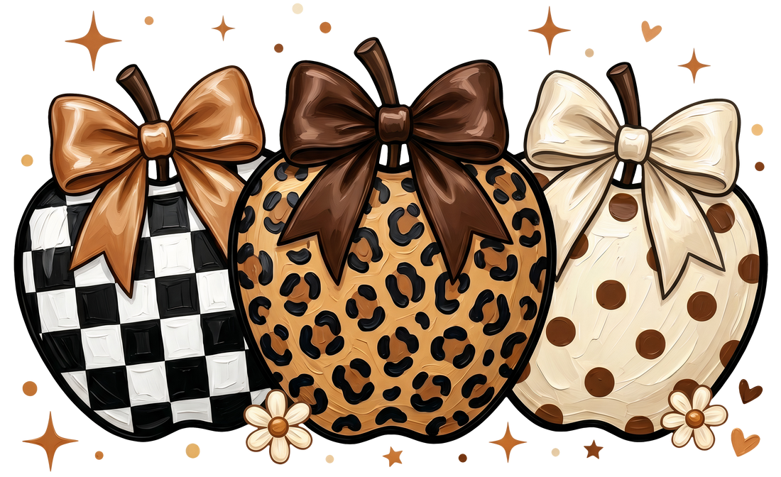 Checkered Leopard Pumpkin Trio