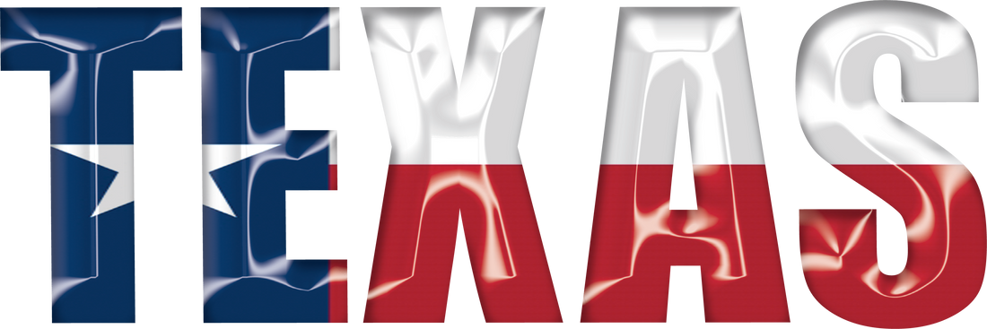 Texas Flag Letters Design
