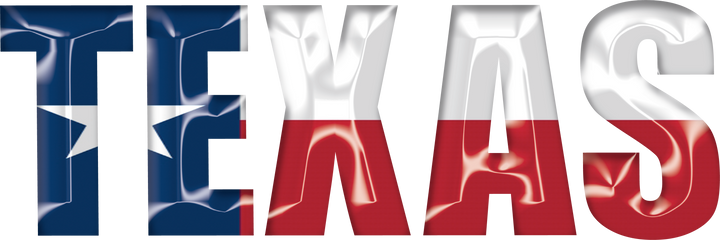 Texas Flag Letters Design