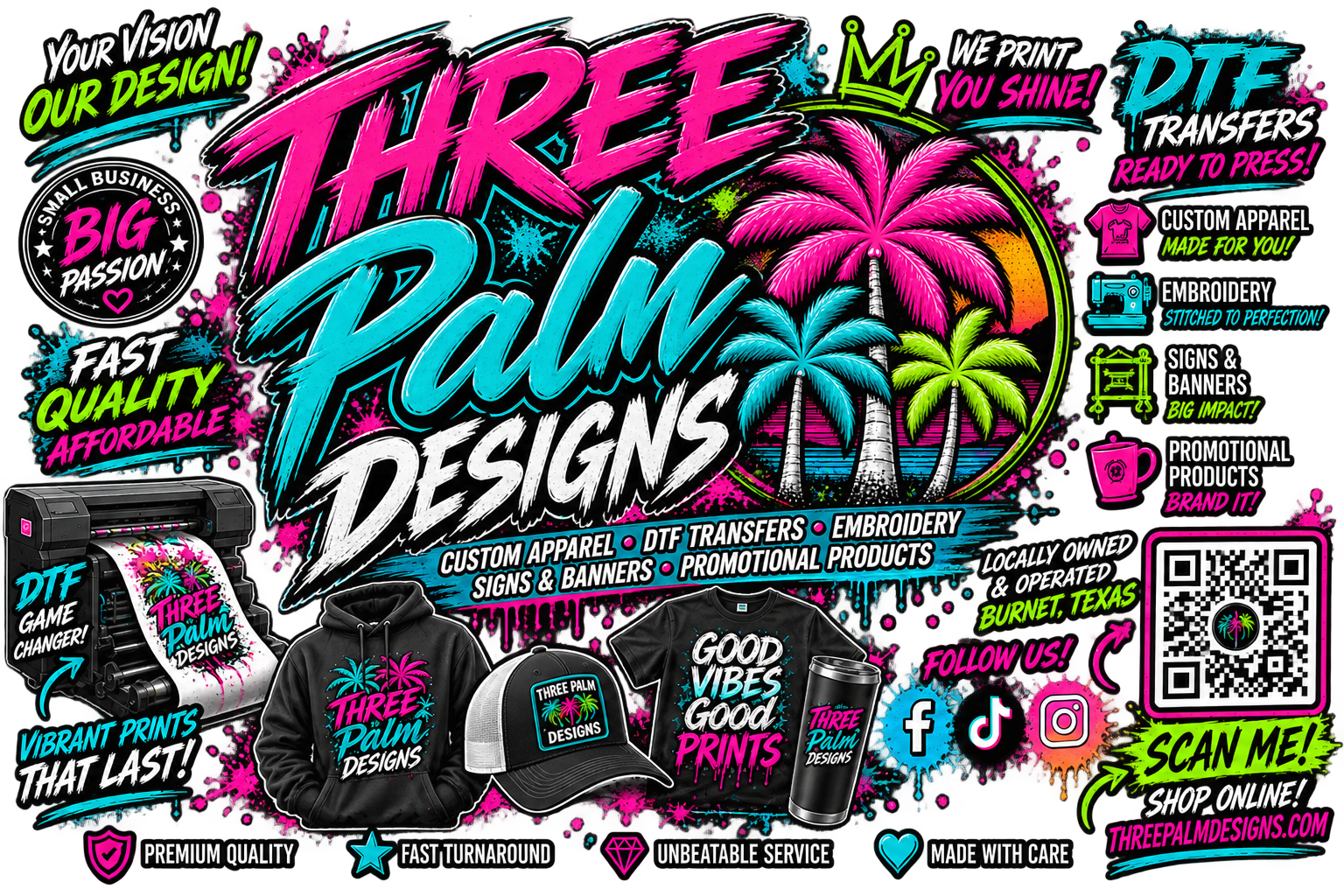 Three Palm Designs