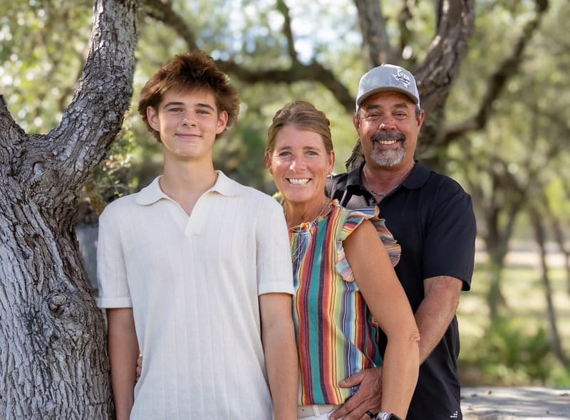 The Thomas family — owners of Three Palm Designs